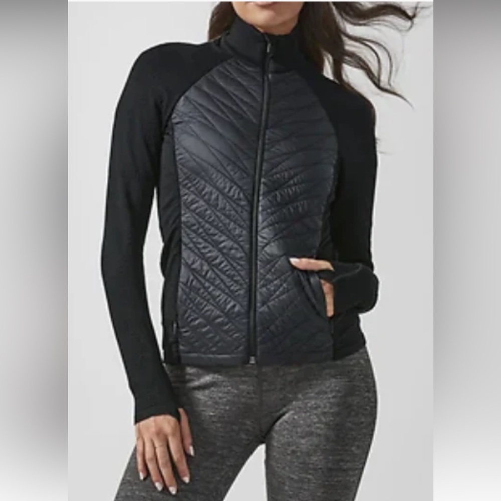 New Athleta Black FLURRY FORCE INSULATED PRIMALOFT JACKET I1 XXS, $149
